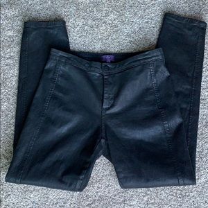 NYDJ Black Waxed Skinny Jeans